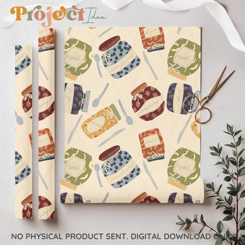 Vintage Canning Seamless Pattern | Hand-drawn Jam Jar Digital Paper ...