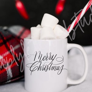 Merry Christmas SVG | Merry Christmas PNG | Hand lettered svg files | calligraphy font | calligraphy svg | merry christmas font | cut files