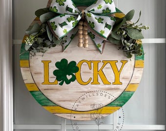 St. Patrick’s Day Door Hanger: 16" Lucky Spring Sign