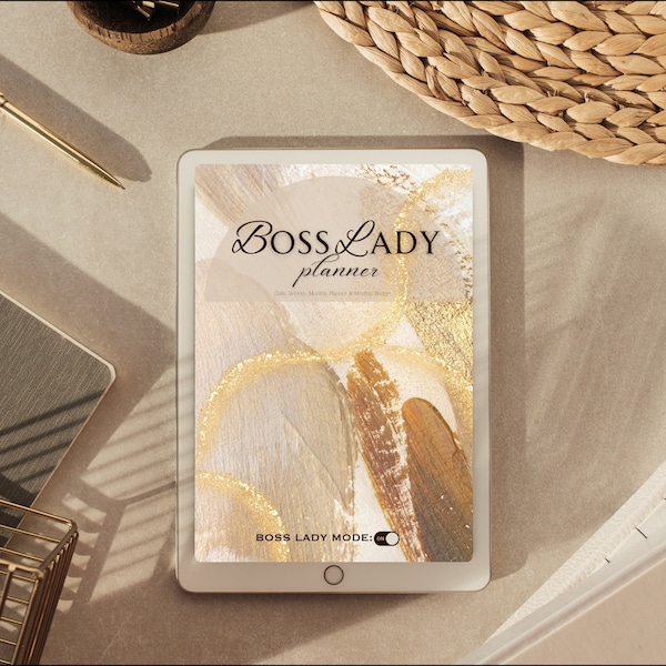 Boss Lady Digital Planner| Girl Boss Daily Weekly Monthly Planner & Budget, Digital Planner for Busy Boss Women, Digital Planner Download