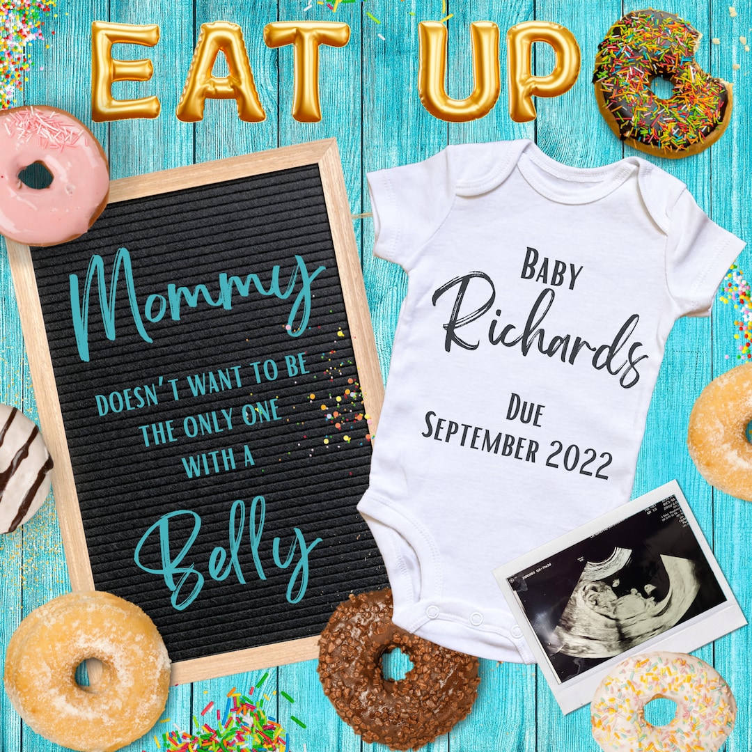 Pregnancy Announcement- Pastel, Donuts, Doughnuts, Fun, Colourful ...