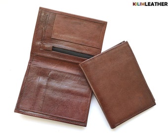 Leather wallet for man, Pocket Size, Leather Purse, Various Colors for Choice, Handmade, High Quality Bifold Wallet, Men's Leather Wallet