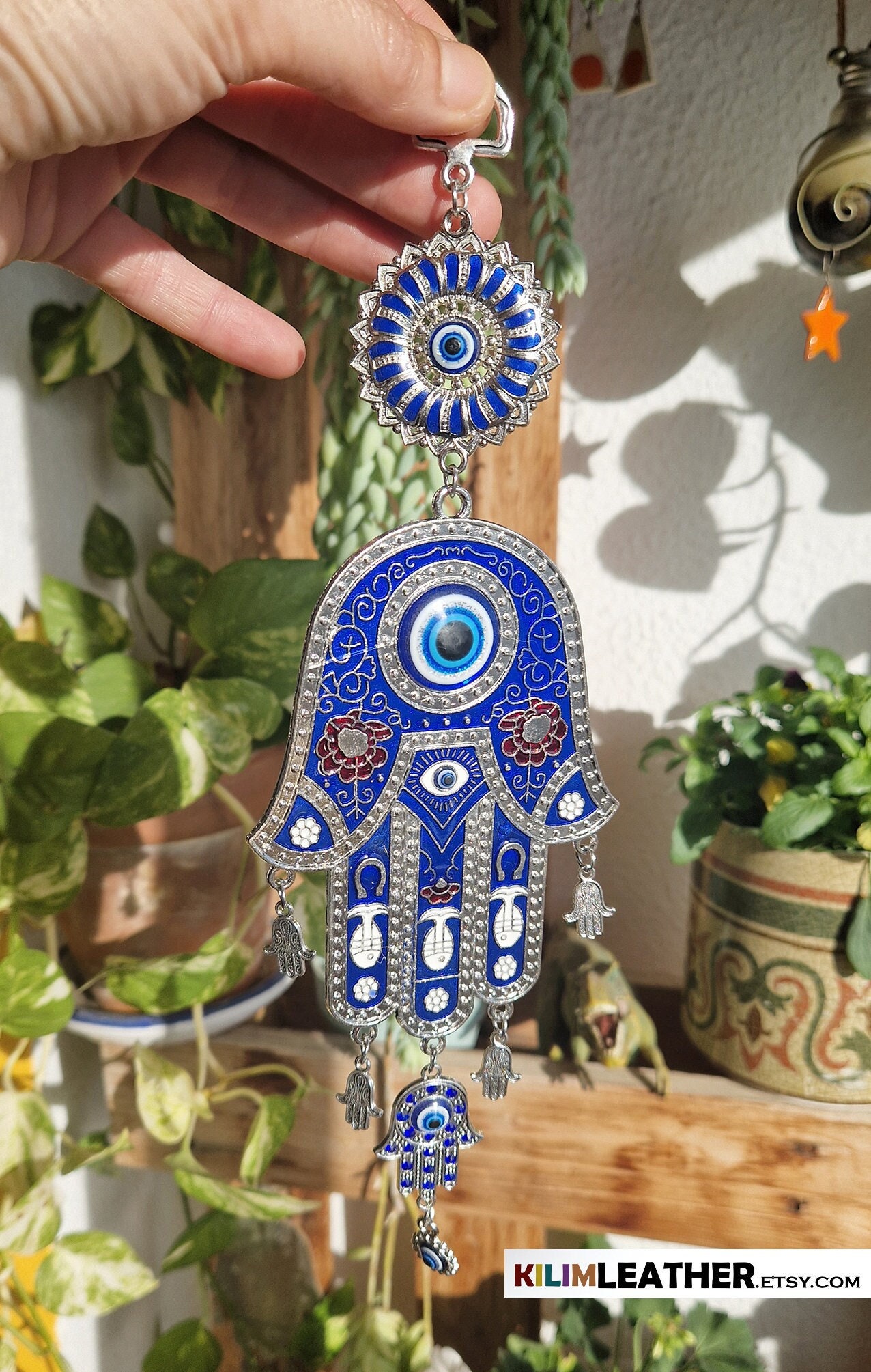 ファテマ ハムサ の手 壁掛け オーナメント 陶器 お守り　魔除け ファテマ ハムサ の手 壁掛け オーナメント 陶器 お守り 魔除け - メルカリ