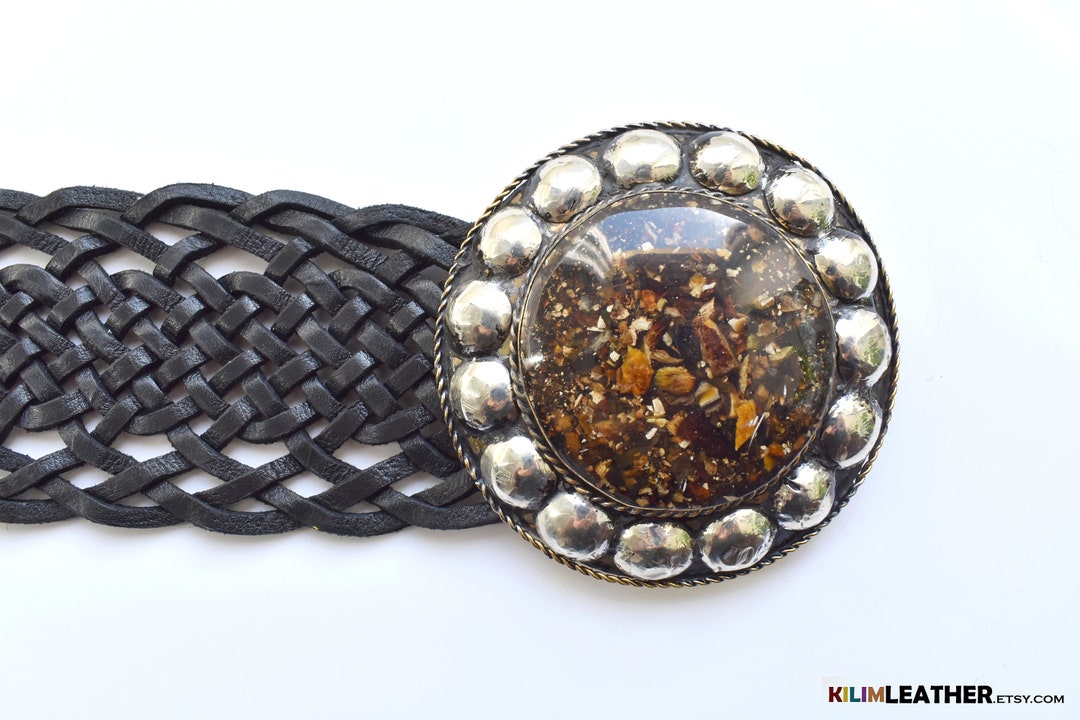 Pendentif Bosal Tressé Fait Main - Dale Chavez - Cuir Et Argent - Ornement Western