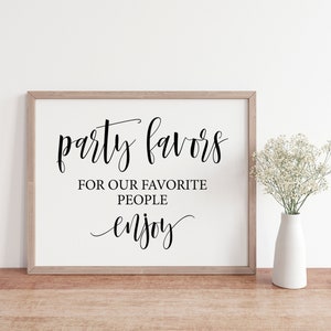 Wedding Favor Sign: Party Decor Printable (Digital Download)