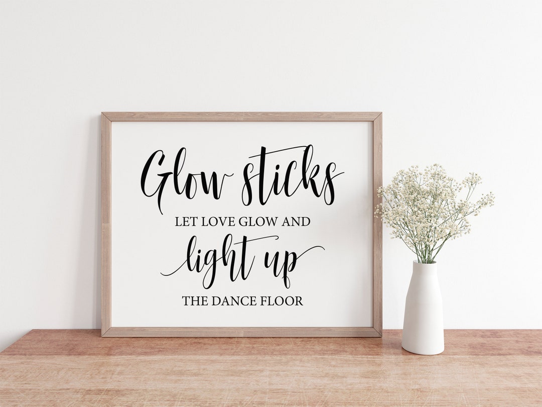 Wedding Glow Stick Sign in Pink Geometric, Let Love Glow, Light up the  Dancefloor, Dance Floor Signage,wedding Dance Floor, Instant DOWNLOAD 