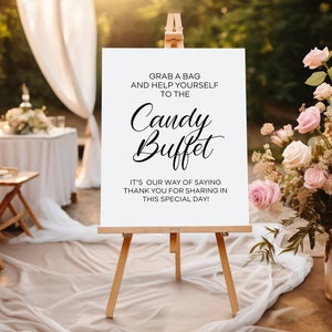 Wedding Candy Buffet Sign: Printable Reception Decor (PDF & JPG)