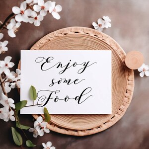 Wedding Food Table Sign: Elegant Calligraphy (Digital Download)