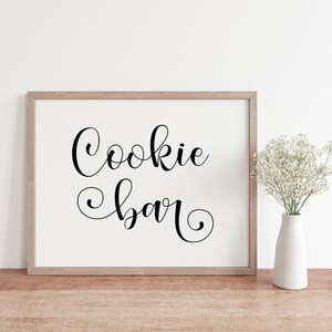 Cookie Bar Wedding Sign: Dessert Table Printable (PDF & JPG)