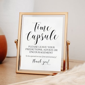 Time Capsule Sign, Wedding Guestbook Sign, Wedding Signs, Wedding Reception Signs, Wedding Time Capsule, Wedding Download, Wedding Decor