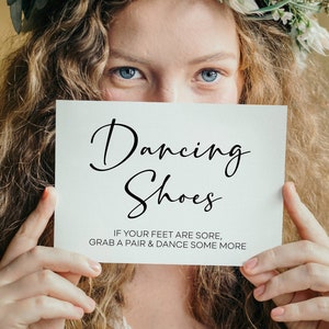 Dancing Shoes Wedding Sign: Flip Flops Printable (PDF & JPG)
