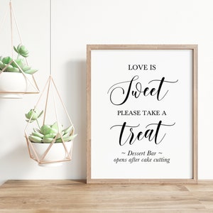 Dessert Bar Wedding Sign: Love is Sweet Printable (PDF & JPG)