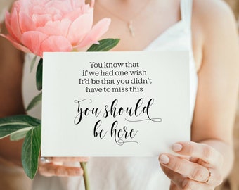 You Should Be Here, Wedding Memorial Sign, Wedding Memory Sign, Wedding Printables, Wedding Signs, Memory Table Sign, Memorial Sayings