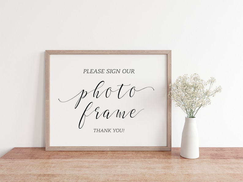 Please Sign Our Photo Frame, Wedding Signs, Photo Frame Guestbook Sign
