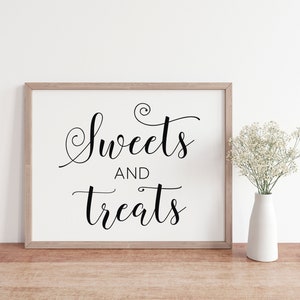 Sweets and Treats Sign: Wedding Table Decor (PDF & JPG)