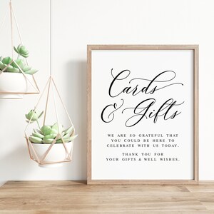 Cards And Gifts Sign, Wedding Signs, Thank You For Your Gifts, Wedding Thank You Sign, Wedding Gifts Sign, Wedding Signage, Wedding Prints
