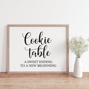 Cookie Table Wedding Sign: Dessert Bar Printable (PDF & JPG)