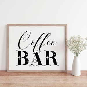 Coffee Bar Sign: Wedding Decor Printable (PDF & JPG)