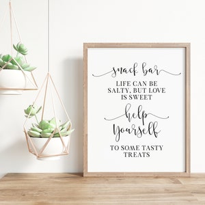 Snack Bar Wedding Sign: Salty & Sweet Treats (Digital Download)