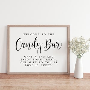 Candy Bar Wedding Sign: Printable Treats Decor (PDF & JPG)