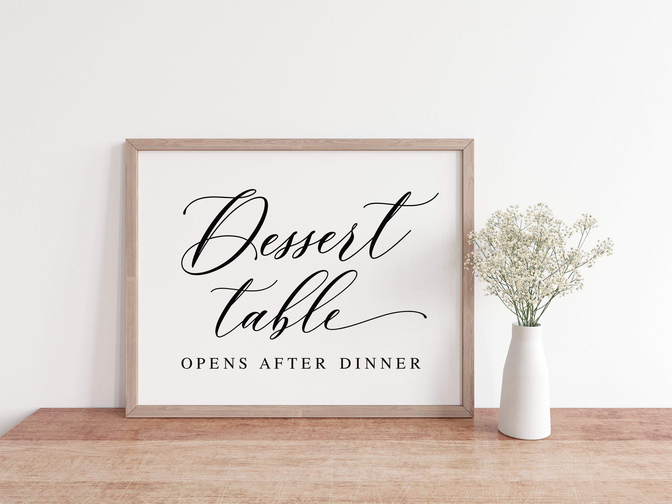 Dessert Table Sign: Elegant Wedding Decor (PDF & JPG)