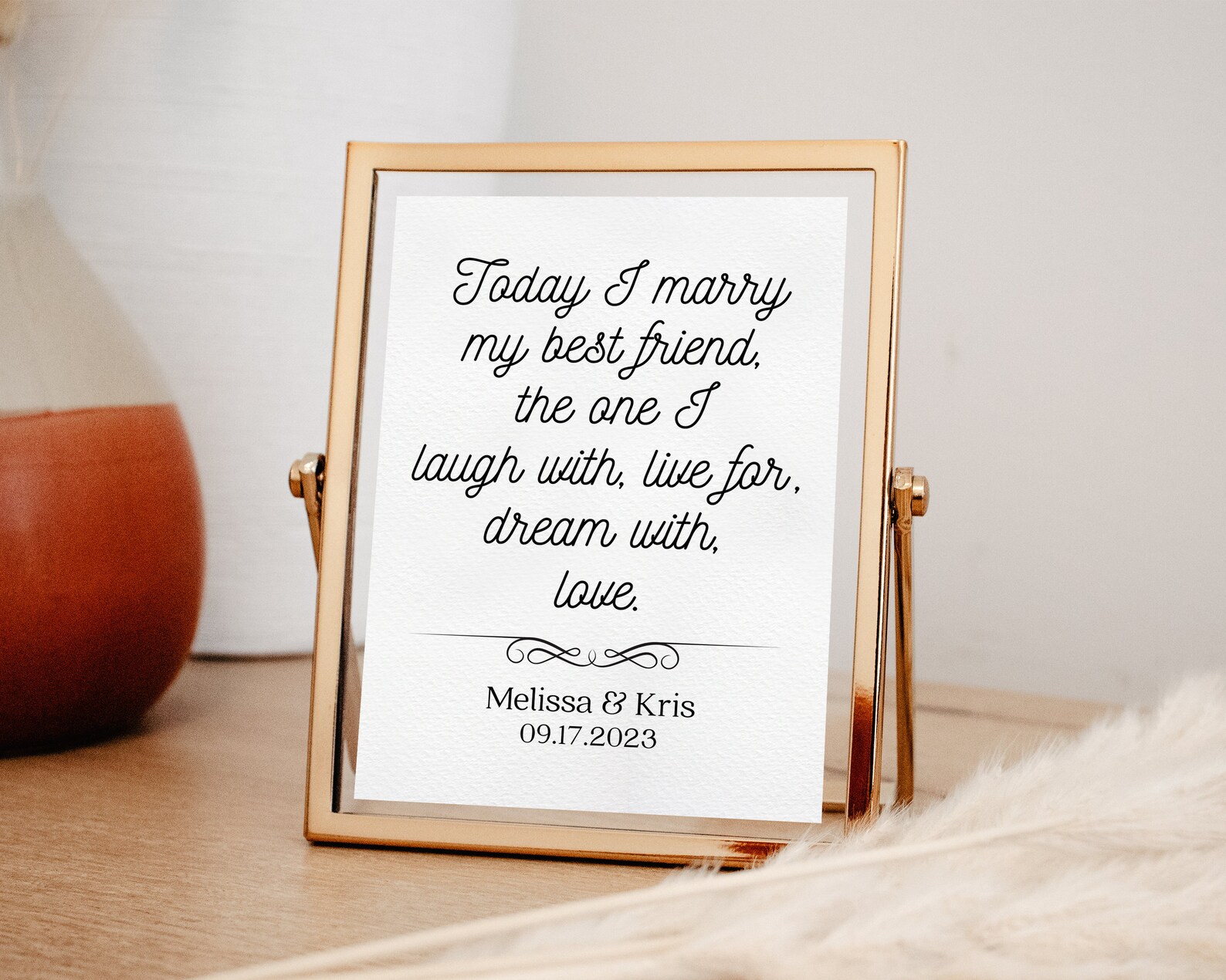 Today I Marry My Best Friend.. The One I Laugh With Live For And Dream With  | Maker Marketplace, image size:1588x1270