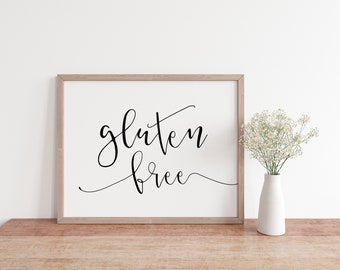 Gluten Free Signs - Etsy