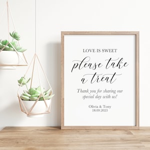 Love Is Sweet Wedding Treat Sign Printable (PDF & JPG)