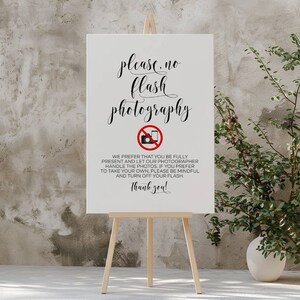 Unplugged Wedding Sign: No Flash Photography, Ceremony Decor (PDF & JPG)