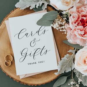 Minimalist Cards and Gifts Wedding Sign (Digital Download)