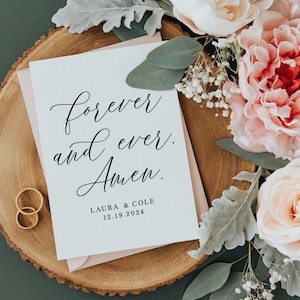 Forever And Ever Amen Wedding Sign: Minimalist Christian Decor (Digital Download)