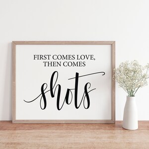 Wedding Shots Sign: Funny Wedding Printable (PDF & JPG)