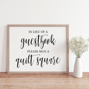 Quilt Square Wedding Sign: Guestbook Alternative (Digital Download)