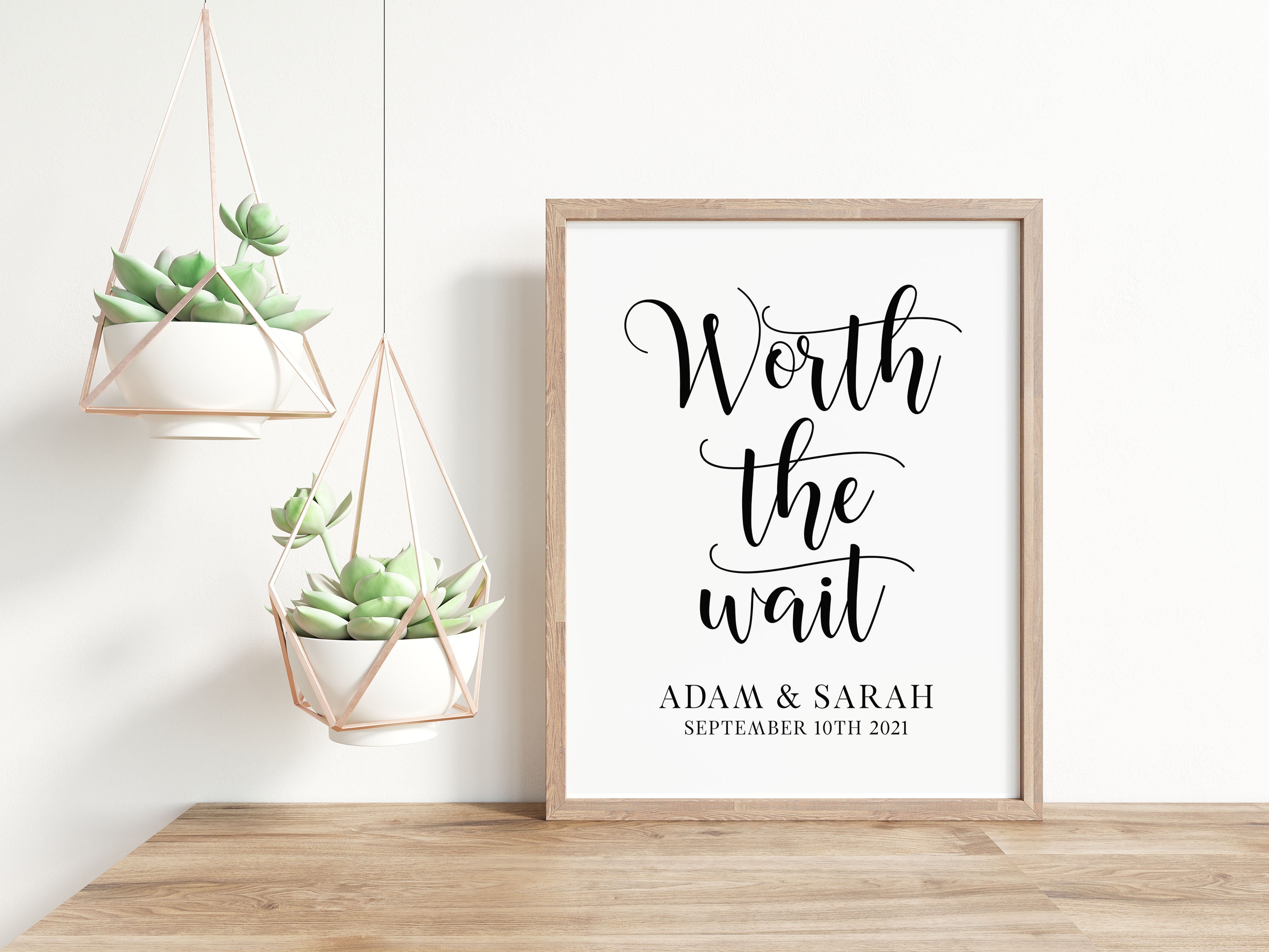 Worth the wait wedding sign | Beachweddingtips.com