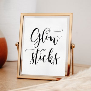 Glow Sticks Wedding Sign: Dance Floor Decor (PDF & JPG)