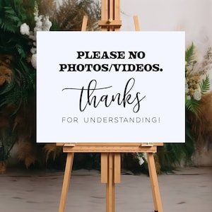 Unplugged Wedding Sign: No Photos, Please - Printable Digital Download