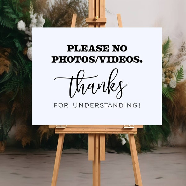 Please No Photos And Videos, Wedding Signs, Wedding Prints, Wedding Download, Digital Download, No Photos Sign, Unplugged Wedding Sign