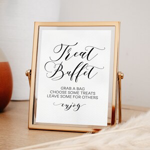 Treat Buffet Wedding Sign: Elegant Candy Buffet Printable (PDF & JPG)