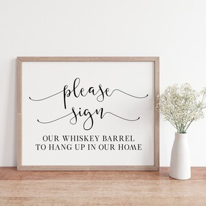 Whiskey Barrel Wedding Guestbook Sign (Digital Download)
