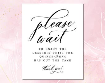 Quinceañera Dessert Bar Sign: Elegant Party Decor (Digital Download)