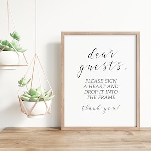 Wedding Heart Guestbook Sign: Printable Signage (Digital Download)