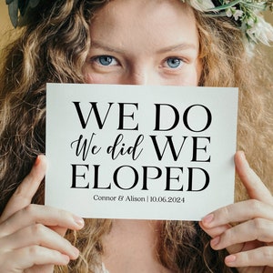 Custom Elopement Announcement Sign: Surprise Wedding Print (Digital Download)