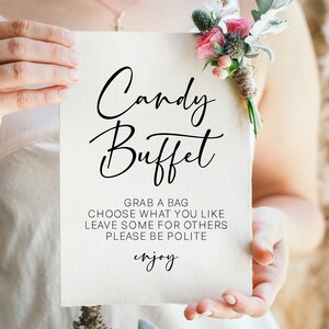 Wedding Candy Buffet Sign: Elegant Script (Digital Download)