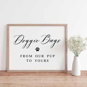 Wedding Dog Biscuit Bar Sign: &#39;From Our Pup To Yours&#39; (Digital Download)