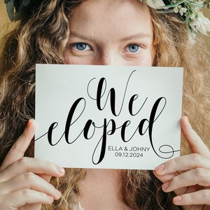 We Eloped Sign: Custom Wedding Decor (Digital Download)