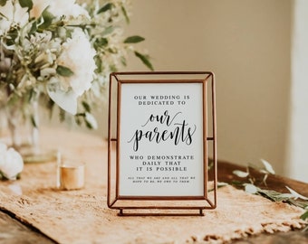 Wedding Parents Thank You Sign (Digital Download)