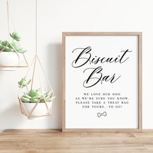 Dog Biscuit Bar Sign: Wedding Treat Station (PDF & JPG)