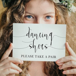Dancing Shoes Wedding Sign: Printable Reception Decor (PDF & JPG)