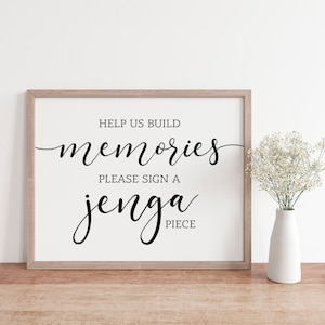 Help Us Build Memories Please Sign A Jenga Piece Wedding - Etsy