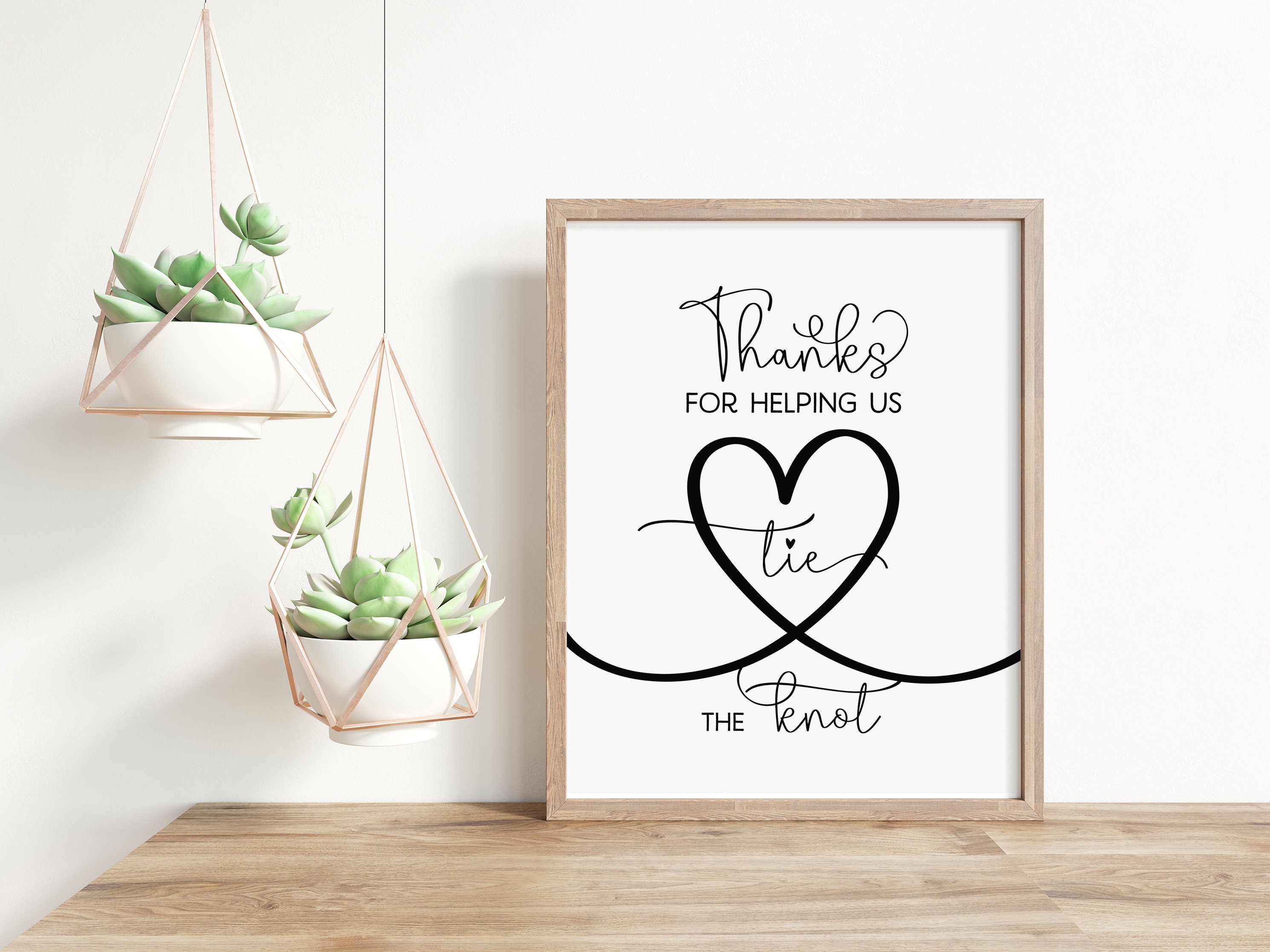 Thanks for Helping Us Tie the Knot Wedding Signs Wedding Etsy